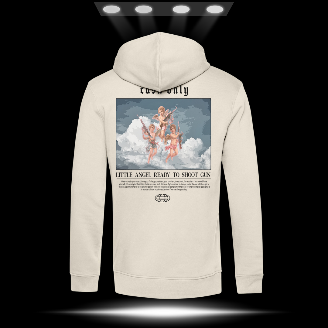 Felpa Cappuccio Three Angel With AK47