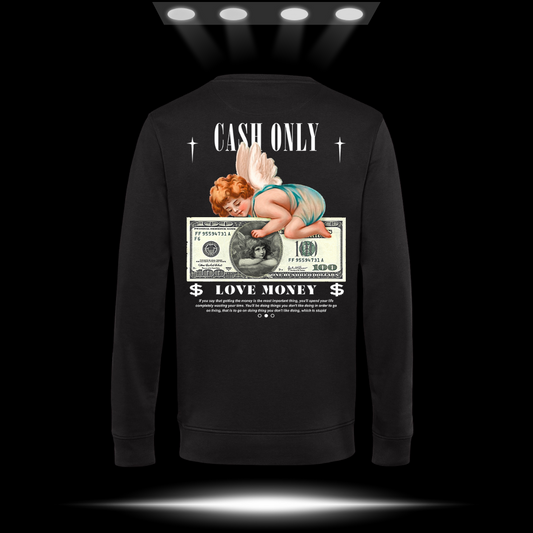 Felpa Girocollo Angel Loves Money