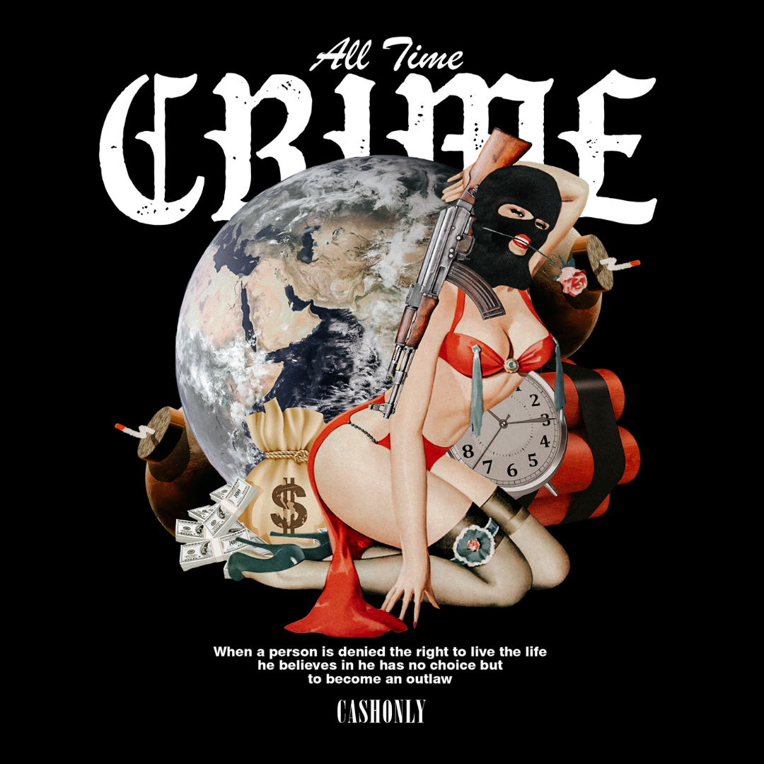 Felpa Cappuccio All Time Crime