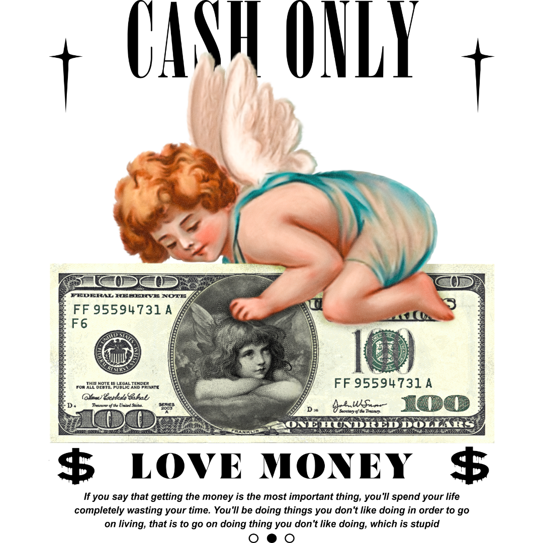 Felpa Cappuccio Angel Loves Money