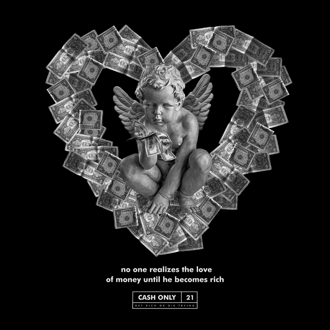 Felpa Cappuccio Angel Money Heart LIMITED 2021